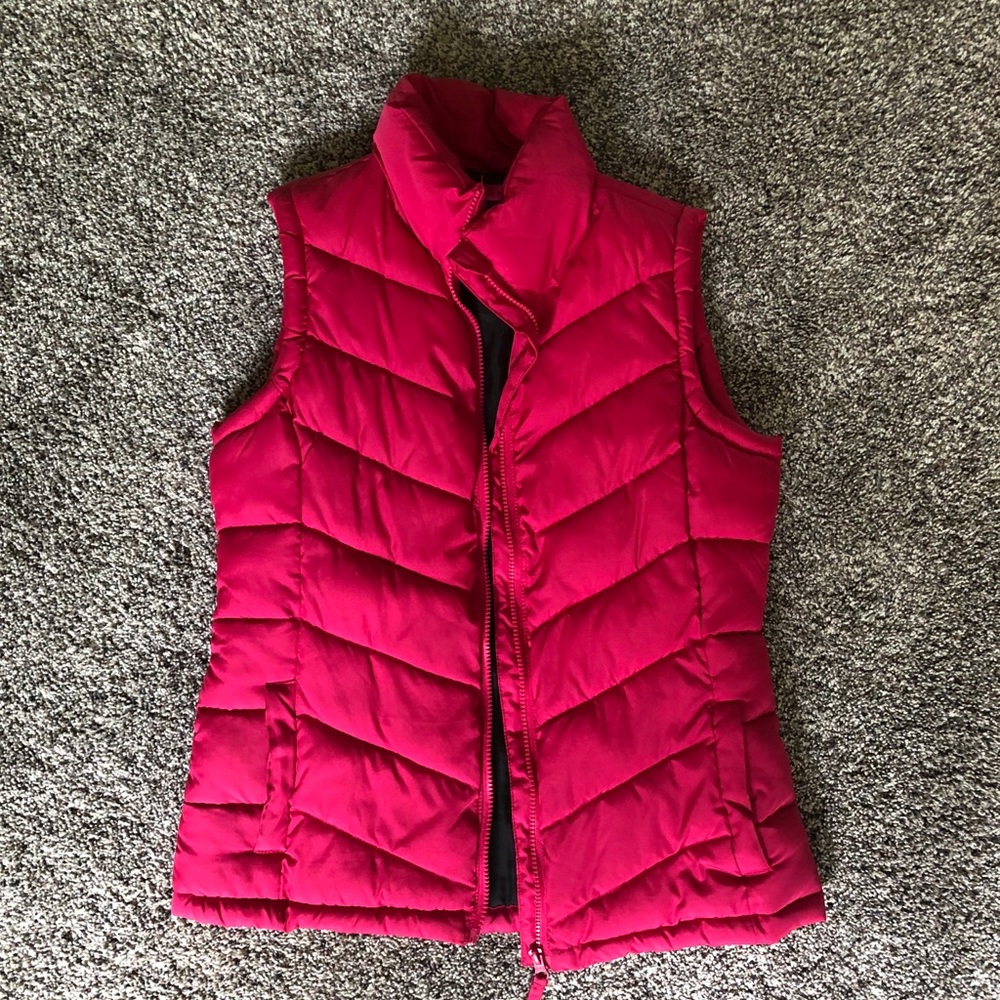 Pink puffer vest